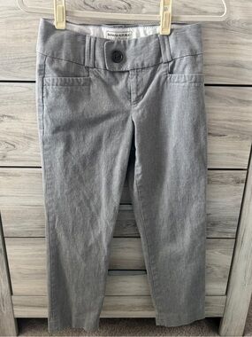 Banana Republic Light Gray Cropped Slim Pants